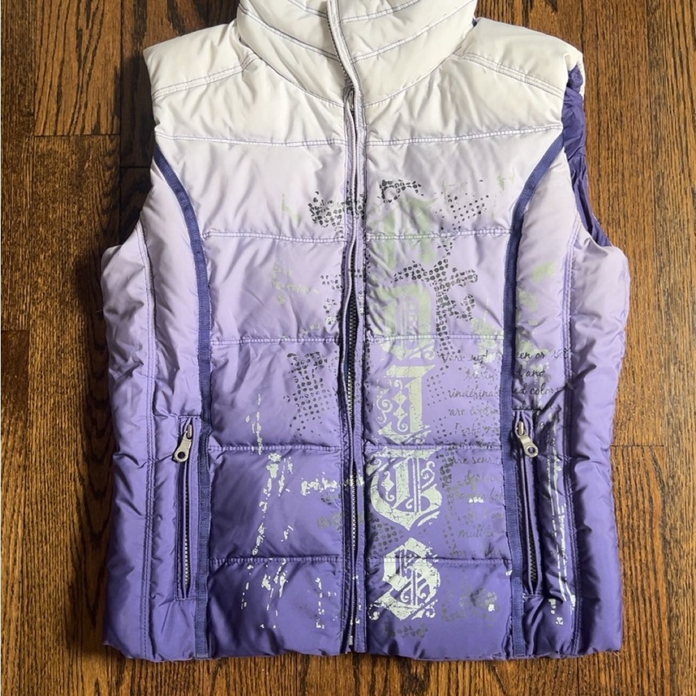 Women’s Reversible Purple Puffer Vest